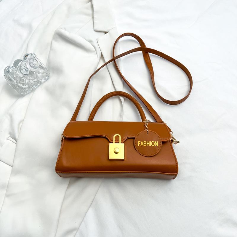 New niche high-end design sense fashion trend handbag solid color women's bag shoulder messenger bag