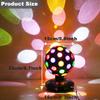 Spinning 6 Inches Disco Ball Light Adjustable Rotating Speed Light Brightness Party Lights Dj Strobe Lamp with 1M/3.28ft USB Cable for Birthday