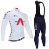 Mens Winter Cycling Jersey Bib Pants Set With Fleece Lining Mountain Bike Road Riding