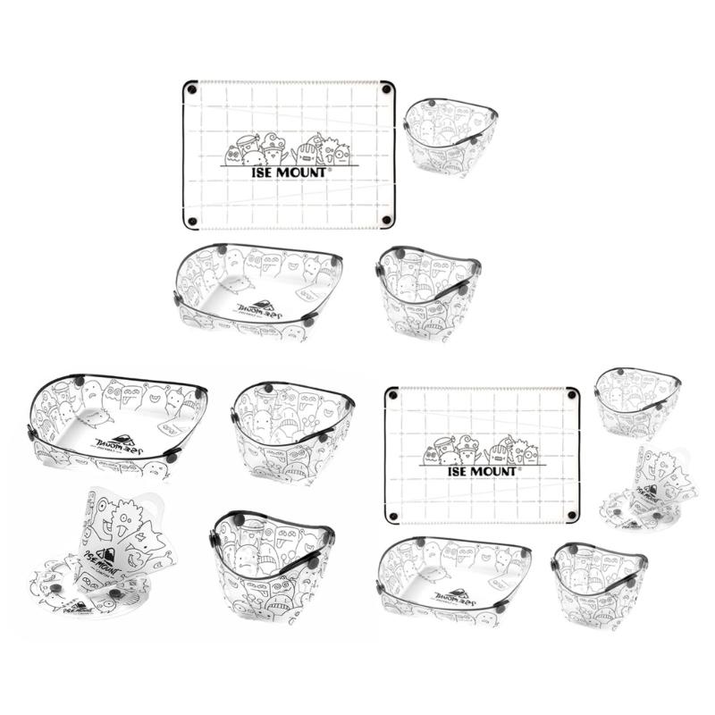 Outdoor Camping Tableware Folding Bowl Plate Cup Filter Chopping Board Portable Picnics Flatware for Outdoor Cooking