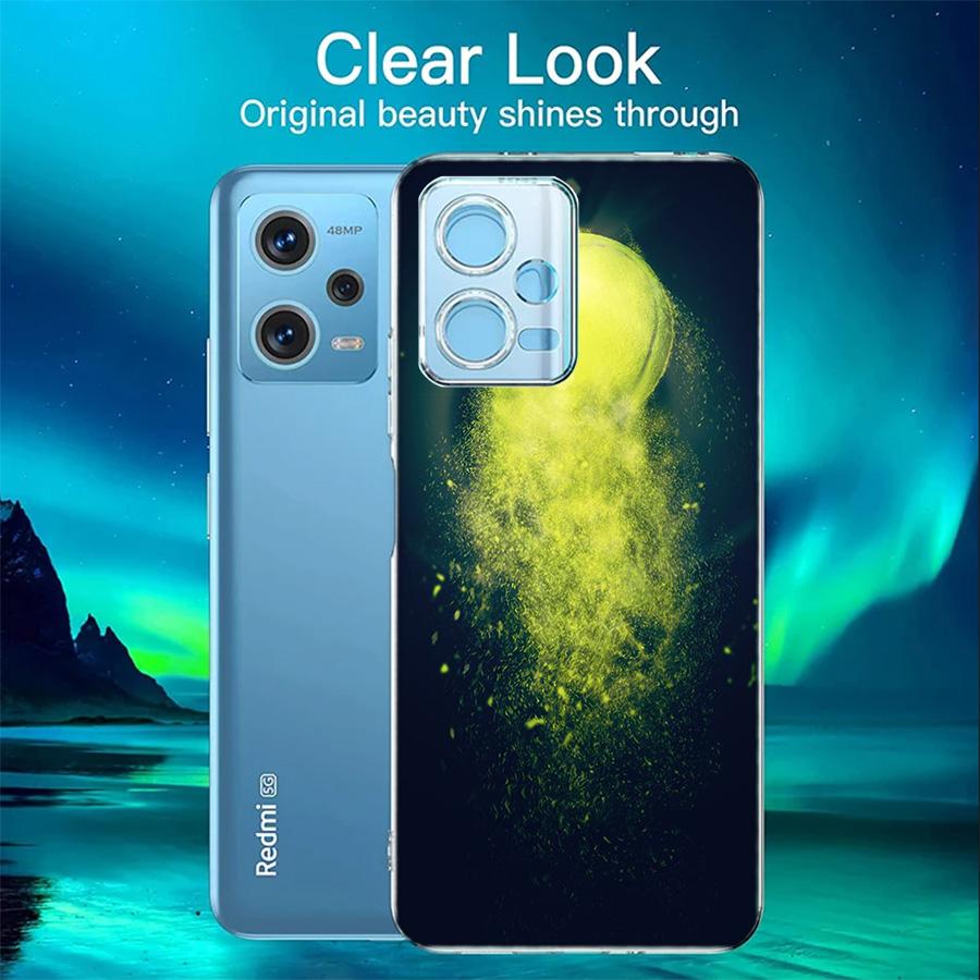 Tennis sport Phone Case For Redmi Note 13 5G 14 Pro Plus Redmi 12 12C 13C 14C 10 10A 10C 9 9C 9T 9A 8 8A K70 Pro TPU Clear Cover