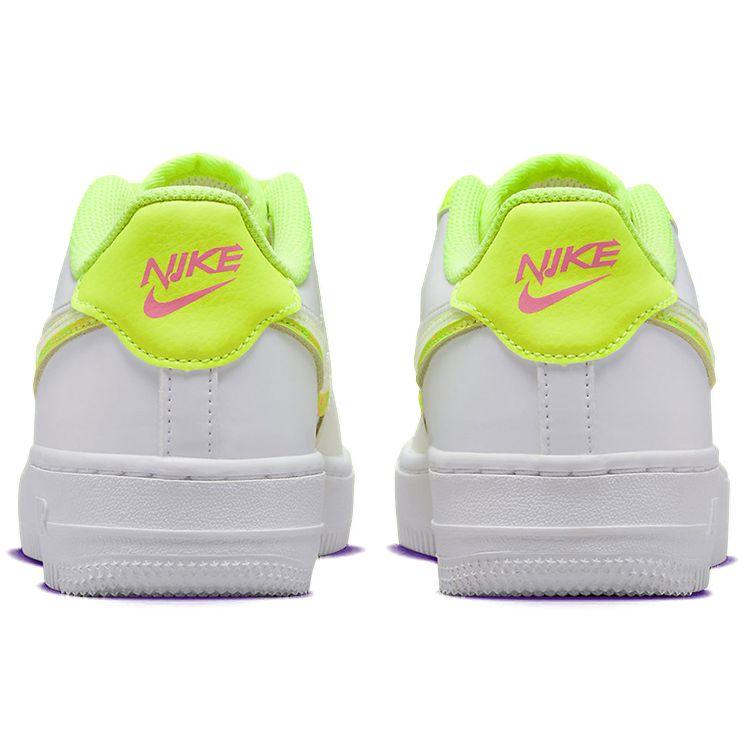 Nike Air Force 1 LV8 GS Acid Wash Kids Sneakers White Volt Pink-Glow DV1680-100