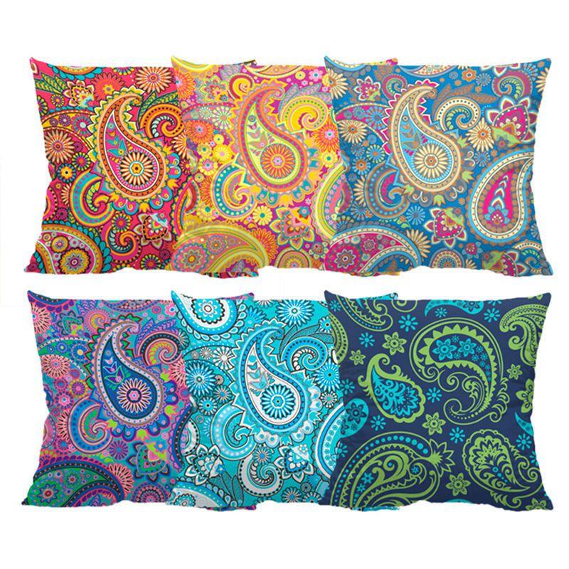 Exquisite Kissenbezüge mit Paisley-Print im Ethno-Stil für Vintage-Böhmische Sofadekoration