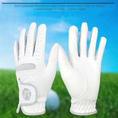 Sheepskin Men's Sports Golf Glove Breathable Single Leather Golfing Glove -Resistant Maximum Grip Golf Gloves