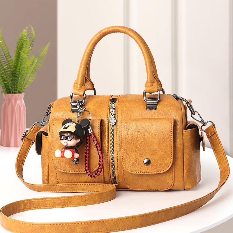 Stylish New Autumn Shoulder Bag Spacious Crossbody Bag With Cute Charm Accessory