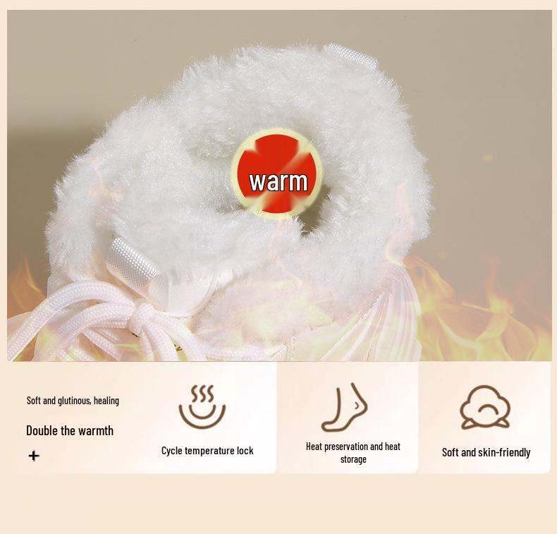 Women's Winter Cotton Shoes with Velvet Lining - Thick, Versatile, Casual, and Cold-Proof Style 2025