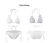 Korean-Inspired Backless White Lace Bikini: Sexy Strapless Split 3-Piece Swimsuit for Women
