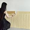 35*35cm 10Pcs 3D Wood Grain Self Adhesive Wall Sticker Waterproof Living Room Kitchen Background Wall Decoration