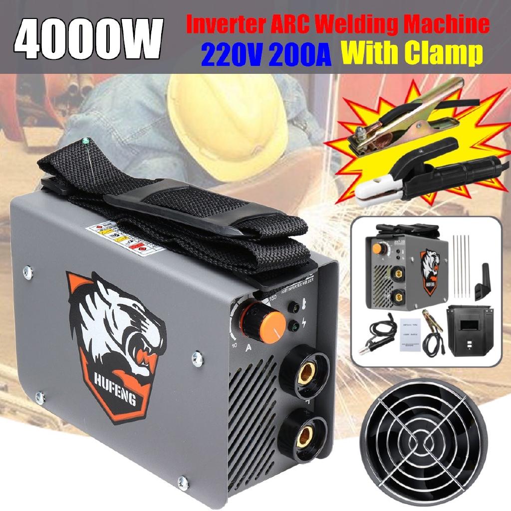 220V ZX7-200 4KW Mini MMA Electric Stick Welder Inverter ARC Welding Machine 10-200A Handheld Metalworking Welding Tools New