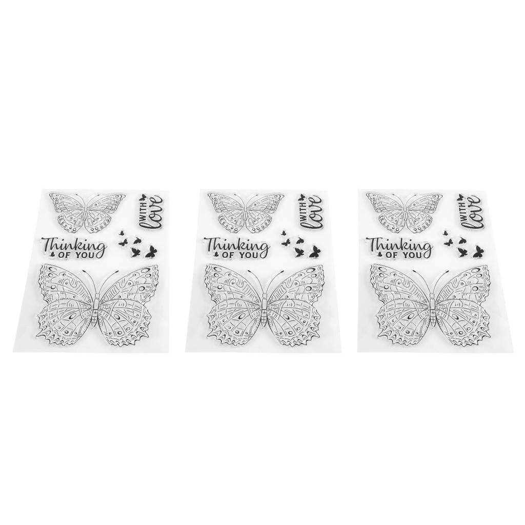 3 Stück Transparenter Stempel Form Geprägt Scrapbook Kartenherstellung Transparenter Stempel Dekorat