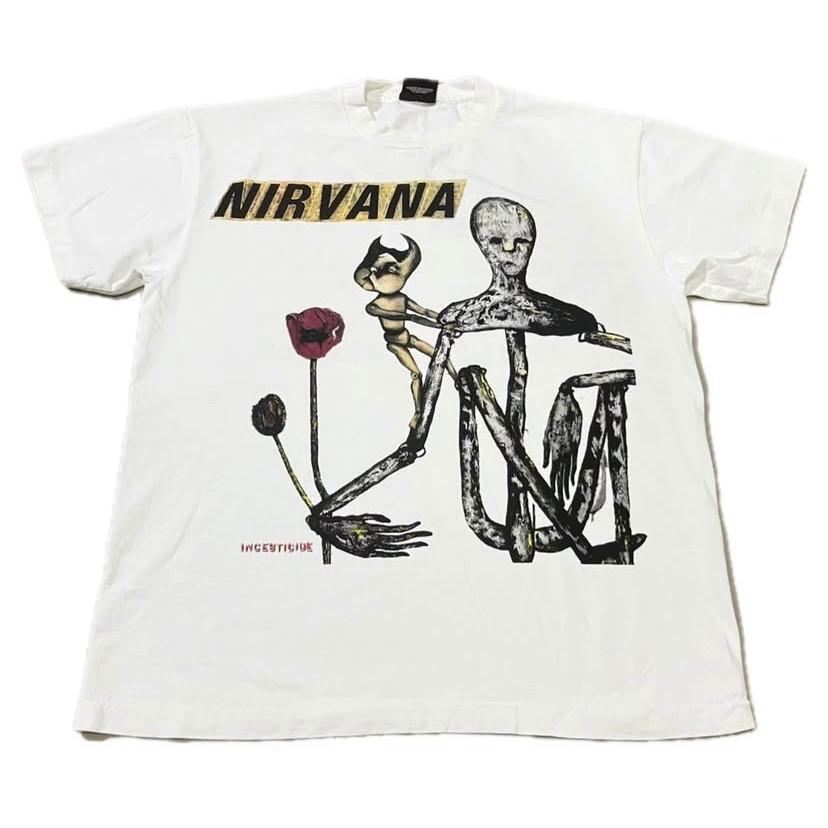 Vintage 1992 NIRVANA Incesticide Size XL Single Stitch GIANT White Shirt REPRINT