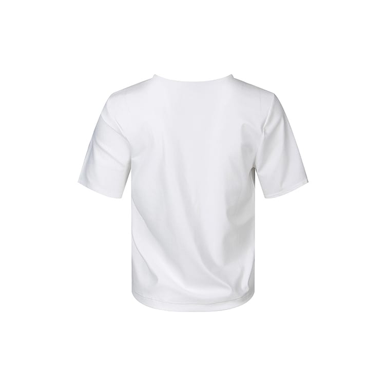 Nike T Shirts Women's White Crew Neck Moderate Straight Fit CU3059-100