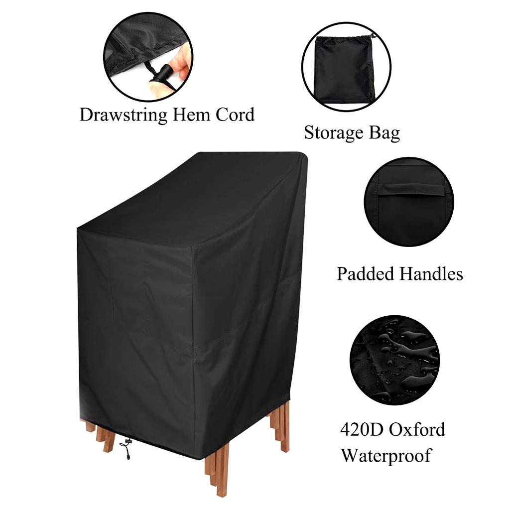 210D rain and snow proof, dust proof, wind proof, UV proof, outdoor garden patio chair cover, outdoor chair cover waterproof