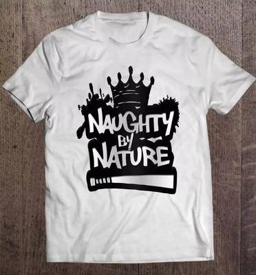 Naughty By Nature Band Logo T-shirt Short Sleeve All Sizes S-5XL White TU109 Unisex T-Shirt