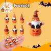 Halloween Mini Gnome Figurine Miniature Pumpkin Gnome Statue Tiny Tabletop Ornaments for Home Garden Landscape Decor