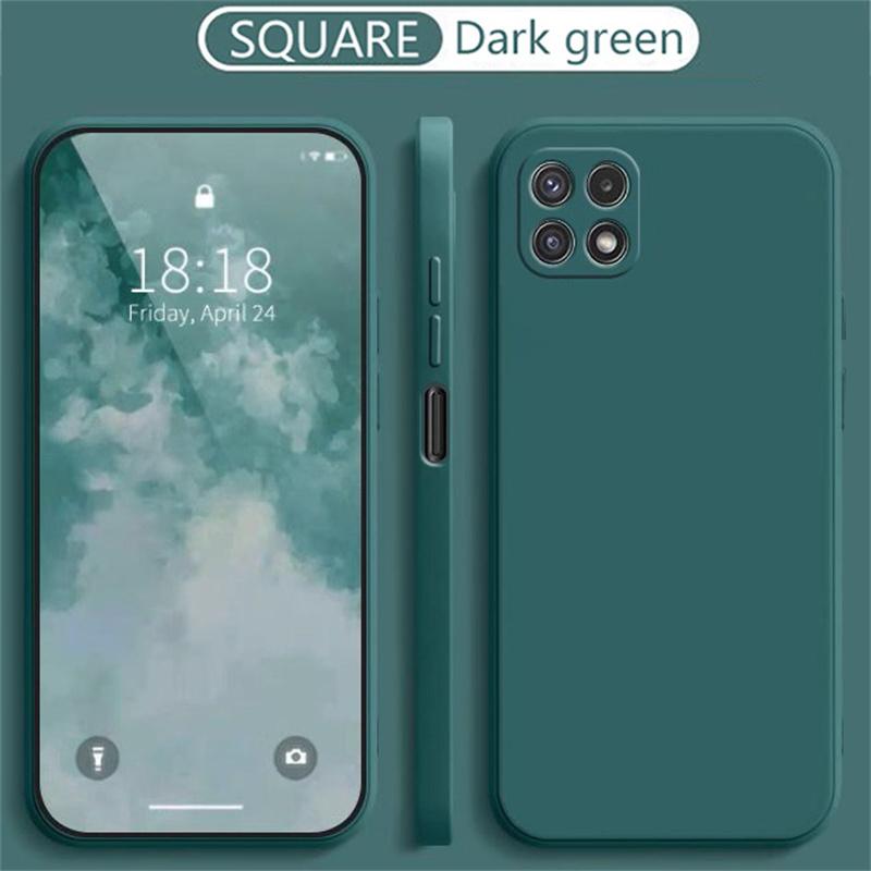 Luxury Liquid Mobile Phone Case for Samsung A22 Galaxy A21S A31 A41 A51 A71 Soft Silicone Protective Shockproof Bag Cover