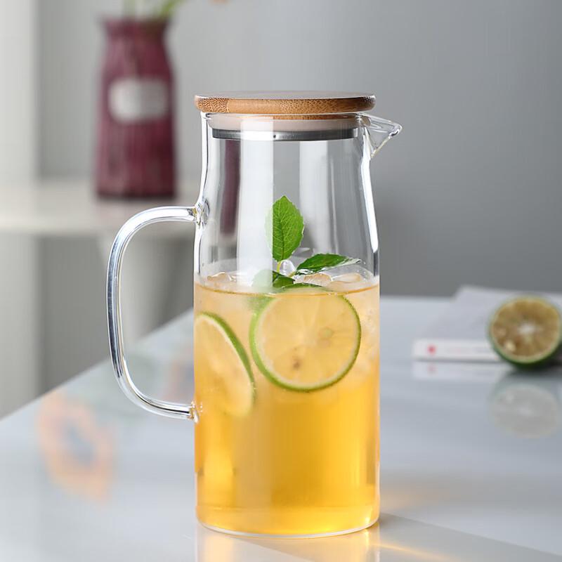 Shangqi High-Capacity Glass Water Pitcher with Handle