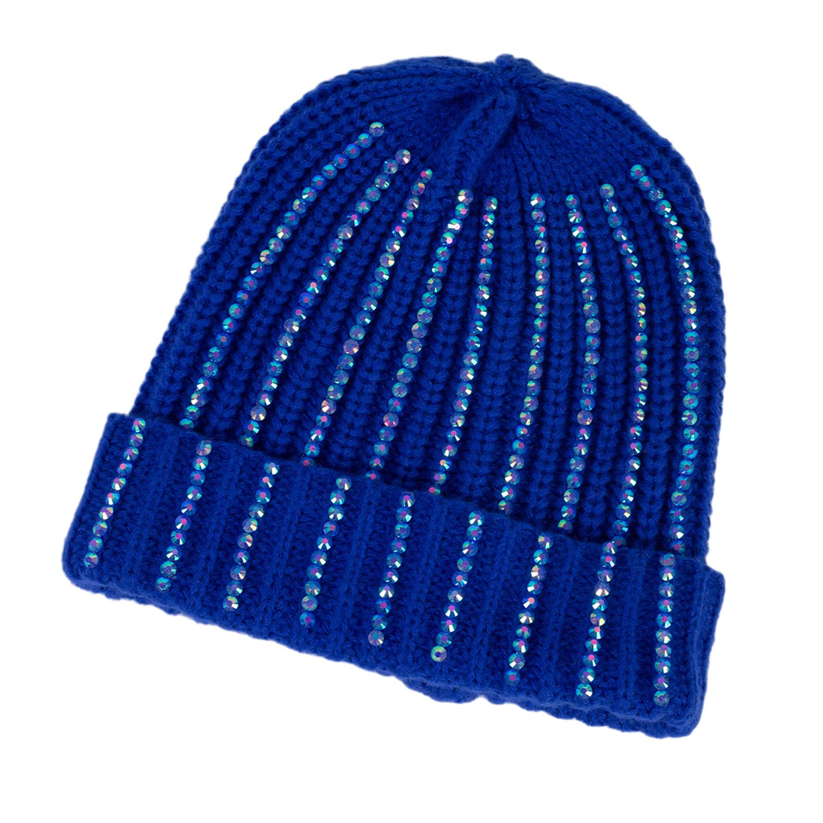 

Slouchy Beanies Winter Warm Skull Cap Knitted Beanie Y2k Hip Hop Accessories Unisex Skull Cap Ski Cycling Outdoor темно-синий