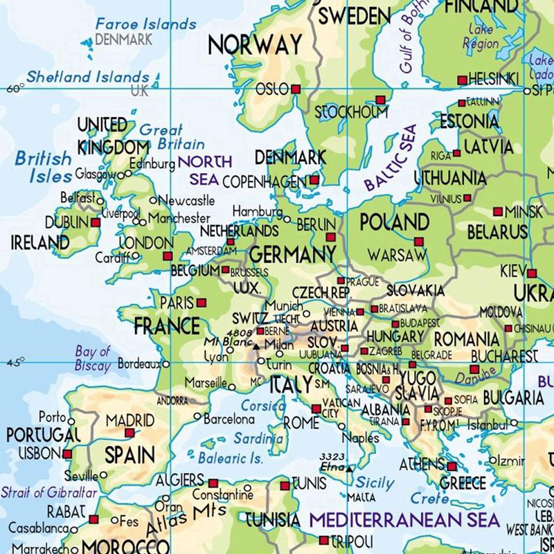 Decorative Hanging Picture World Map Wall Poster Wall Hanging Tapestry,Study,Geographical,Tourism/Education Tool