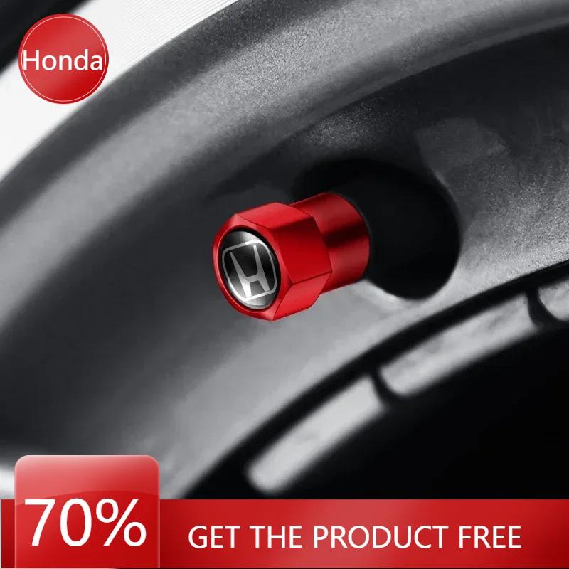 For Honda 3D Styling Car Wheel Tire Valve Caps Stem Caps Decoration for Honda Accord Odyssey Civic CRV Inspire Envix Crider City