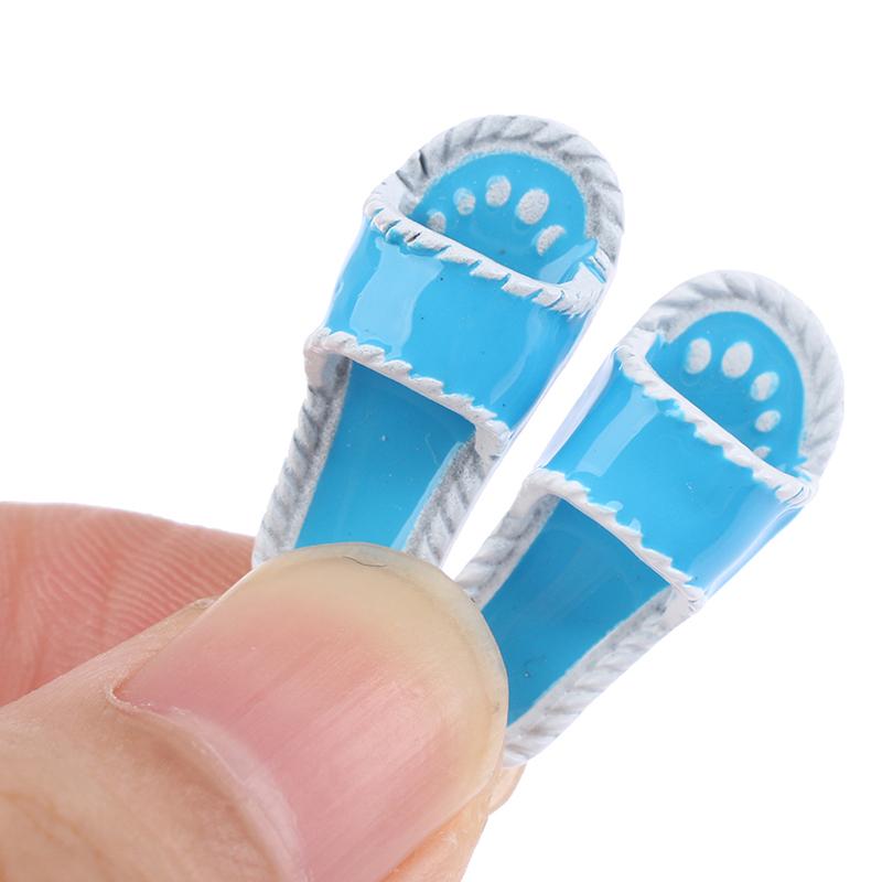1/12 Scale Dollhouse Miniature Mini Slipper For Doll Shoes Accessories