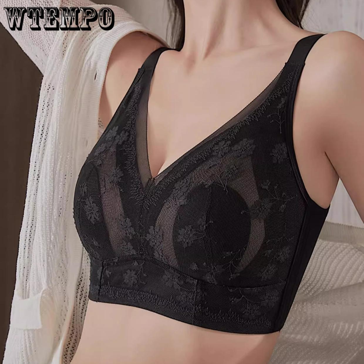 

Бюстгальтер великого розміру Жіночий тонкий мереживний бюстгальтер Жіночий бюстгальтер з чашкою у формі кролячих вушок Безшовний бюстгальтер Без кісточок Бюстгальтер проти провисання 40/90E білий