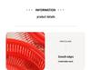 Festive Red Round Plastic Drying Sieve for Household Use