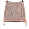 MSGM made in Italy Check Pattern Mini length tweed trapezoid skirt 40 Women Used