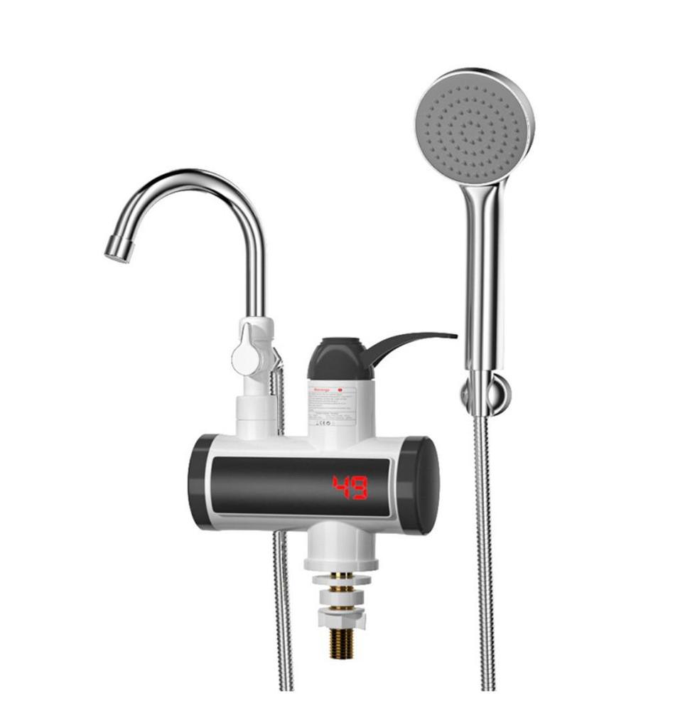 Natychmiastowy Elektryczny Kran Bojler z Cyfrowym Wyświetlaczem do Pryszniców Gorącej i Zimnej Wody