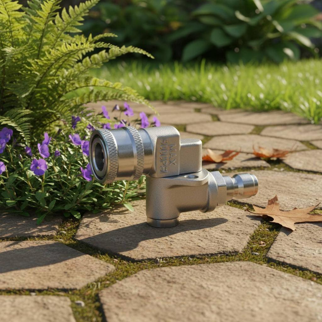 360 Degree Swivel Nozzle Dead Corner Cleaning 7 Angle Adjustable Nozzle Pivoting Coupler 4500 PSI Pressure Washer Accessory