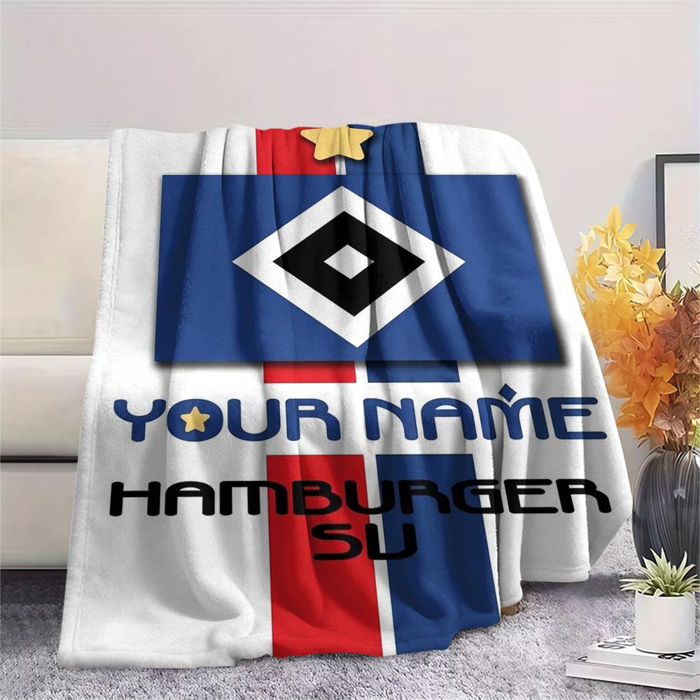 1PC Blue Diamond Emblem Custom Name Patterned Flannel Blanket Suitable For All Seasons For Home Decor Warmth And Comfort Gifts Holiday Present