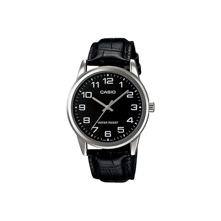 CASIO G Shock MTP V001L 1B MTP-V001L-1B Silver Black Watch Dial