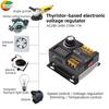 3700W AC220V SCR Voltage Regulator Motor Speed Controller High-Power Stepless Speed-Adjustable  Controller for Fans