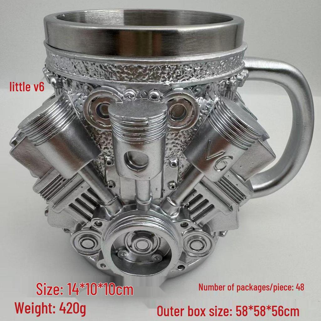 Hrnek s motorem z přeshraničního obchodu: V8/V6 Pryskyřičný 3D Design