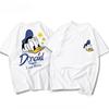 Cotton Shortsleeved Tshirt Men Women Boys Girls Spring and Summer Cute Cartoon American Donald Duck Daisy Couples Loose Top