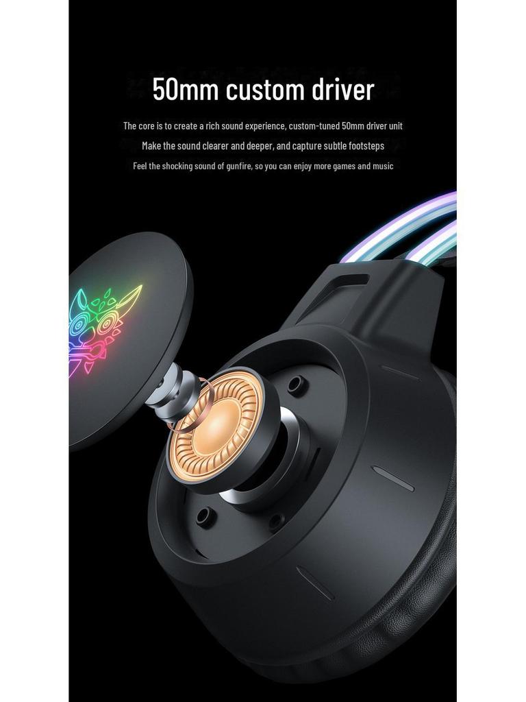 Słuchawki gamingowe X15Pro: Redukcja szumów, Świecąca opaska na głowę, Urocze kocie uszy dla e-sportu.