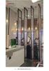 Modern Glass Screen: Laminated Glass with Wire Mesh and Illuminated Stainless Steel for Entrance or Hallway
