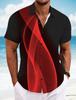 Men's Geometric Line Abstract Art Shirt Summer Shirt Button Up Shirt Short Sleeve Fashion Summer 3D Print Casual Shirt