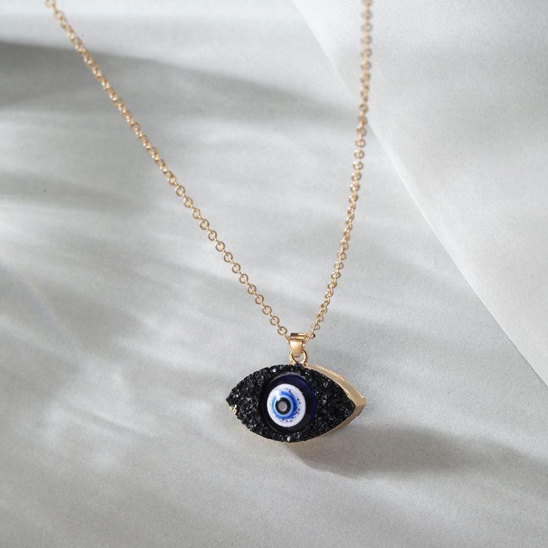 Bohemian Vintage Turkish Evil Eye Pendant Necklace Fashion Clavicle Chain Statement Long Necklace Women Jewelry