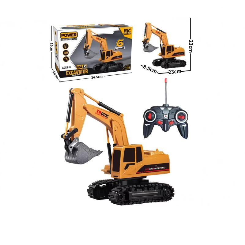 1 Set Escavatore Elettrico per Bambino Veicolo Ingegneristico Grande Lega Telecomando Escavatore Giocattolo Auto Pala per Bambini