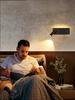 Italian Minimalist Bauhaus-Style Rotatable Wall Lamp with Switch for Bedroom