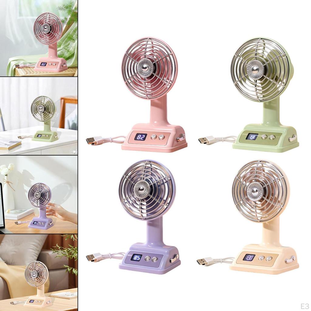 Desk Chargeable Practical Lightweight Rotating Portable Mini Table Fan for Kitchen Dormitory Outdoor