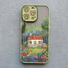 Fashion Garden Style Coffee Shop Phone Case For iPhone 11 12 Mini Pro Max 13 14 15 16 Pro Max X XS XR 7 8 Plus Shockproof Covers