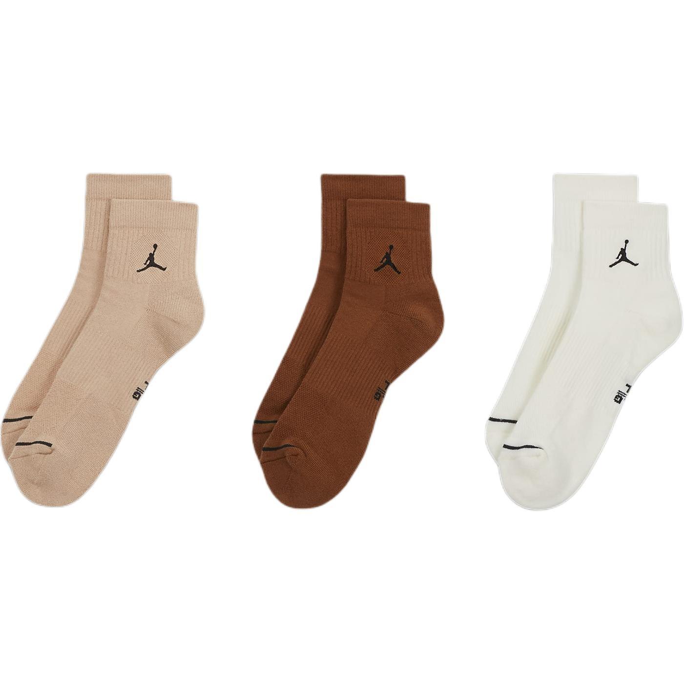 Air Jordan Everyday Ankle Socks 3 Pairs Multi-Color Unisex DX9655-910 S