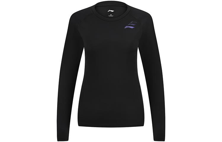Li Ning Sweatshirts Women s Black Crew Neck Moderate Regular AUDR110-1 S