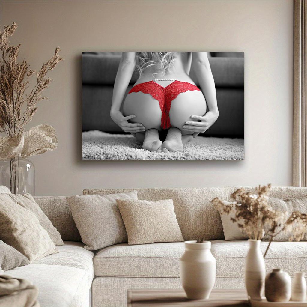 Sexy Woman Red Lingerie Canvas Painting Canvas Wall Art Posters & Prints Picture