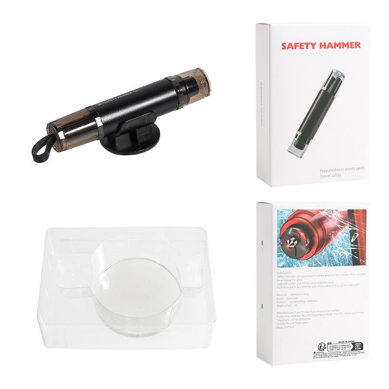Kompaktní bezpečnostní nástroj do auta: Rozbíječ oken a řezačka bezpečnostních pásů
