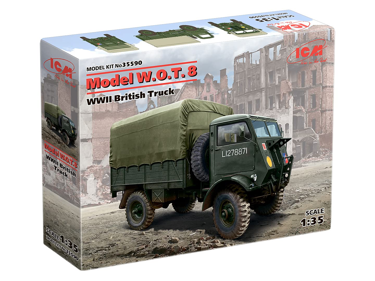 

ICM 1/35 WWII British Army Ford W.O.T.8 Truck Plastic Model 35590