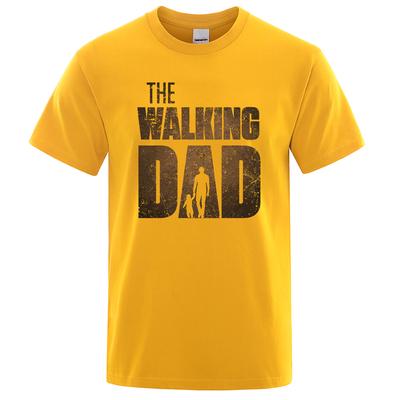 Cotton The Walking Dad Funny Street Printed T-Shirts Men Fashion Summer Tshirt Loose Oversized Cotton Short Sleeves Casual Hip Hop Tees