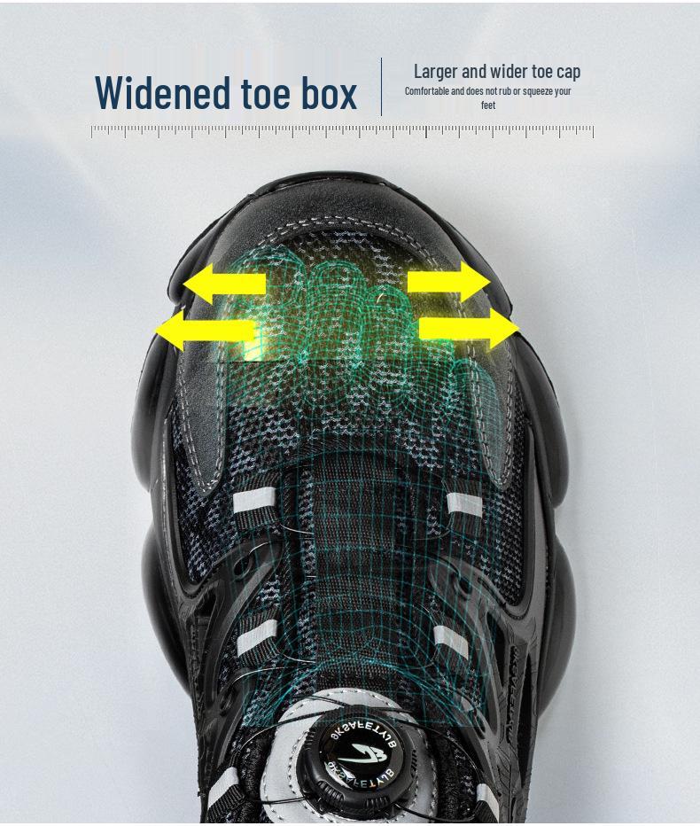 Rotating Buckle Safety Shoes: Anti-Smash, Anti-Puncture, Wear-Resistant, Anti-Slip, Fold-Resistant.